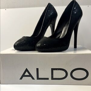 ALDO Black Sequin Women's Heels